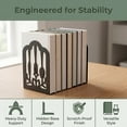 thumbnail image 3 of Unique Bargains Decorative Metal Bookends Book Ends for Office Black 4.7"L x 3.5"W x 7"H, 3 of 5