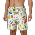 thumbnail image 2 of Balery Summer Animal Mens Swim Trunks Swim Shorts for Men Quick Dry Inseam Beach Shorts with Compression Liner Pocket-3X-Large, 2 of 9
