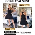 thumbnail image 6 of Sleepwear for Women Tank Nightgown Chemise Racerback Sleeveless Sleep Dress, 6 of 8