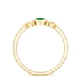 thumbnail image 2 of Rosec Jewels Natural Emerald Promise Ring with Celtic Knot - Bezel Set May Birthstone Ring - 4X8 mm - AAA Quality - Ready to Gift, 14K Yellow Gold, US 5.00, 2 of 8