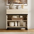thumbnail image 6 of WAMPAT 4-in-1 Multifunctional Modern Sideboard Buffet with Glass Doors and 2 Drawers, Adjustable Shelf & Metal Base for Coffee Bar & Storage Credenza, 6 of 16