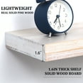 thumbnail image 6 of Fun Memories 24 inch Floating Shelves, 8 inch Deep Rustic Wood Wall Shelves Set of 2,White, 6 of 6