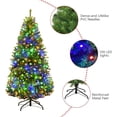 thumbnail image 5 of 4FT Pre-Lit Christmas Tree with 300 PVC Branch Tips and Foldable Base, Premium Artificial Spruce Tree Hinged Xmas Tree for Holiday Decoration, 5 of 8