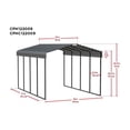 thumbnail image 5 of Arrow 12 x 20 x 9 ft Charcoal Carport, 5 of 21