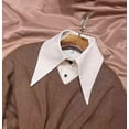 thumbnail image 4 of Lady's Detachable False Collar Half Shirt Blouse Pointed Triangle Lapel Fake Collar Dickey Collar, 4 of 8