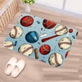 thumbnail image 5 of Baseball Polyester Non-Slip Machine Washable Floor Mats & Door Mat Chair Rug, 5 of 6