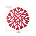 thumbnail image 4 of Naiovety Paquete de 4 posavasos de copo de nieve para decoración de de comedor Kits de decoración para fiestas, 4 of 6