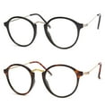 thumbnail image 2 of Oliver Vintage Fashion Round Circle Key Hole Metal Bridge Clear lens glasses Bla, 2 of 7
