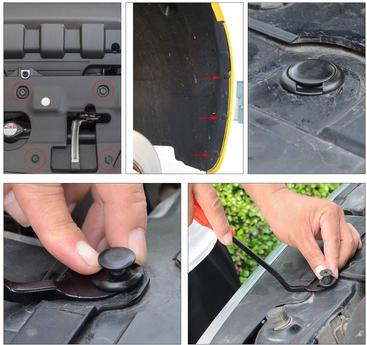 GOOACC 635Pcs Car Push Retainer Clips & Auto Fasteners Assortment