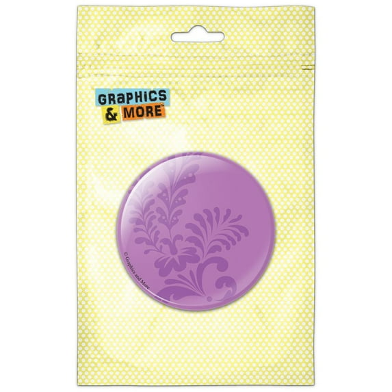 Floral Motif Purple Refrigerator Button Magnet
