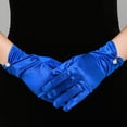 thumbnail image 5 of Honrane Vintage Style Gloves Vintage Satin Bride Gloves with Pleated Cuffs Elegant Wedding Gloves for Women, 5 of 8
