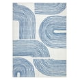thumbnail image 4 of GlowSol 10'x13' Area Rugs Large Washable Geometric Stripes Rug Indoor Modern Non-Slip Low Pile Accent Carpet for Living Room Bedroom, Blue, 4 of 7
