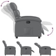 thumbnail image 5 of vidaXL Recliner Chair Gray Faux leather, metal, plywood Single, 5 of 5