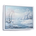 thumbnail image 2 of Designart "Lakeside Winter Dreams" Snow Floater Framed Wall Decor, 2 of 5