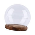thumbnail image 6 of Tongina Cloche Glass Cloche Micro Landscape Dustproof with Base Office Clear Glass Cloche Globe 10cm, 6 of 8