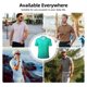 thumbnail image 5 of Balery Turquoise Light Blue Camisa Polo de Hombre con Estampado, de Manga Corta y Tejido Medio, Camisa Tipo Golf Polo-4X-Large, 5 of 6