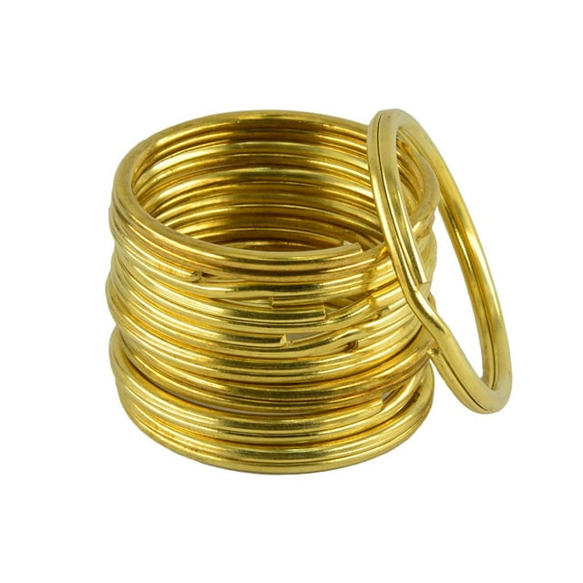 20 Piezas de tón con Bordes Lvero Lvero Dividido Lves Cadena Titur Broches de Joyería Ganchos Bolsas Macarena Anillos de llavero de latón