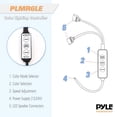 thumbnail image 3 of PYLE PLMR6LEW - 6.5 Inch Dual Marine Speakers - IP44 Waterproof and Weather Resistant Outdoor Audio Stereo Sound System with Built-in Led Lights, 150 Watt Power and Polyprone Cone - 1 Pair (White), 3 of 6