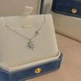 thumbnail image 5 of s925 sterling silver sun flower necklace for women cross-border hot selling niche high-end sense star pendant collarbone chain versatile necklace ornament decoration, 5 of 5