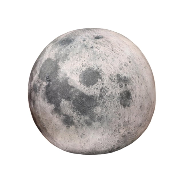 Almohada de muñeca suave con un cojín creativo, juguete de peluche de tierra realista para niños. luna 27cm