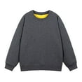 thumbnail image 2 of pstuiky camisa de manga larga para hombre, Blusa/camiseta informal y moderna de color liso con cuello redondo y lazo en los hombros para hombre salir tops xxl, 2 of 9