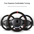 thumbnail image 2 of Steering Anti Slip and Wear  Car Steering Wheel Cover Velvet Leather Hand Stitched Steering Wheel Cover, 2 of 8
