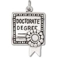 thumbnail image 1 of Sterling Silver 20" Unisex 1.5mm Box Chain 3D Doctorate Degree Certificate Pendant Necklace, 1 of 2