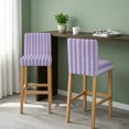 thumbnail image 2 of Boho Leaves Bar Stool Covers - Stretch Dining Chair Covers Set of 2, Vintage Purple Abstract Modern Stripes Bar Chair Cover Removable Counter Stool Pub Chairs Slipcovers Protectors for Kitchen/Cafe, 2 of 9