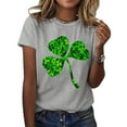thumbnail image 4 of Outfmvch St Patricks Day Shirt Women St Patricks Day Outfits for Women St Patrick's Day Shirts for Women's Casual St. Patrick's Day Print Top Short Sleeve Round Neck T-shirt Top Gray Xl, 4 of 7