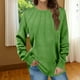 thumbnail image 2 of Camisetas de talla grande,Top plisado de terciopelo para mujer, jersey informal de manga larga y cuello redondo, tejido de imitación de tela, para uso doméstico y diario, sopatenor, 2 of 9