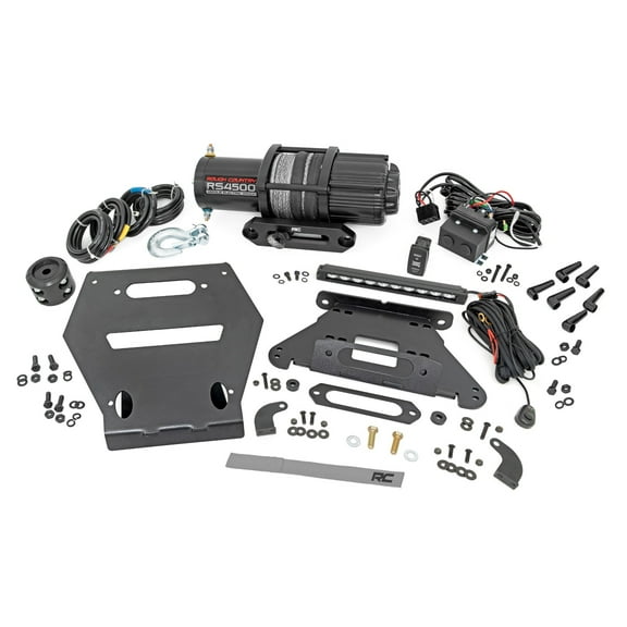 Rough Country LED Winch Mounting Kit w/RS4500S for Polaris RZR Pro R- 92063