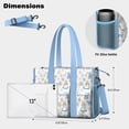 thumbnail image 5 of Teacher Tote Bag,Princess Pattern Teacher Utility Tote Bag,Large Work Tote Bags for Women with Multiple Pockets,Top Zipper Closure,13.8x10.6x6.7 Inch, 5 of 5