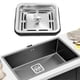 thumbnail image 5 of Stainless Steel Square Sink Strainer Plug Kitchen Sink Drain Mesh Stopper Basket Strainer Waste Plu, 5 of 5