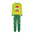 thumbnail image 5 of Matching Family Christmas Pajamas, Green Print Long Sleeve Tops with Pants, Holiday Sleepwear for Women Men and Family, 5 of 6