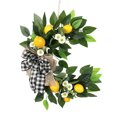 thumbnail image 1 of OUSITAID Flower Garland Floral Wreath Little Daisy Spring Summer Front Door Decor Simulation 35*40Cm With Artificial Lemons, 1 of 15