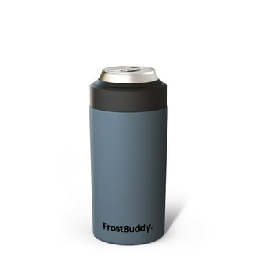 Frost Buddy Universal Can Cooler - Fits all - Stainless Steel Can Cooler for 12 oz & 16 oz Regular or Slim Cans & Bottles - Stainless Steel