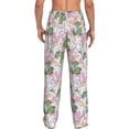 thumbnail image 3 of Xecao Lilies Flowers Men's Straight Lounge Pajama Pants: The Ultimate in Comfortable Sleepwear, 3 of 9