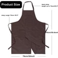 thumbnail image 5 of 1 Pcs Pottery Split-Leg Make Ceramic Apron, Long Split-Leg Artist Painting Apron with 3 Pockets for Men and Women, 5 of 8