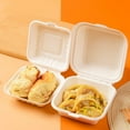 thumbnail image 3 of RUNROTOO 20Set BBQ Boxes Beige Synthetic Material Takeaway Containers for Restaurant, 3 of 8