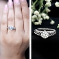 thumbnail image 3 of Rosec Jewels Lab Created Diamond Engagement Ring - Vintage Style Celtic Knot Ring (1 Carat, EF-VS Quality Certified), 925 Sterling Silver, US 4.00, 3 of 8