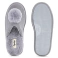 thumbnail image 6 of Floopi Women’s Daisy Pom Pom Felt Scuff Slipper, 6 of 6