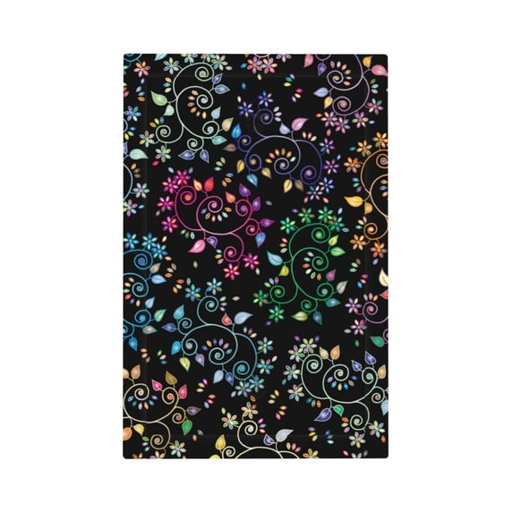 DouZhe 1-Gang Blank Wallplate, Flourish Chromatic Flowers Decorative Wall Plates