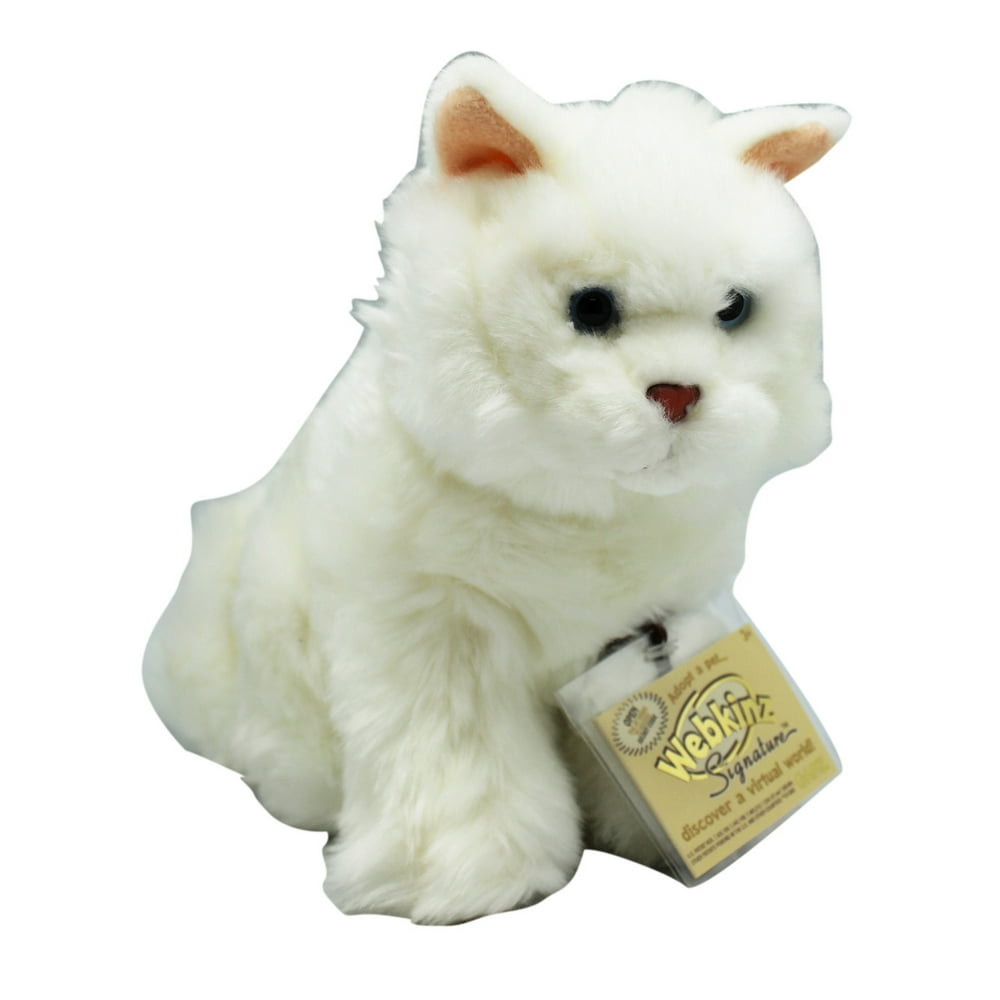 kinz Signature White Persian Cat Plush Toy By Ganz (8in) Walmart