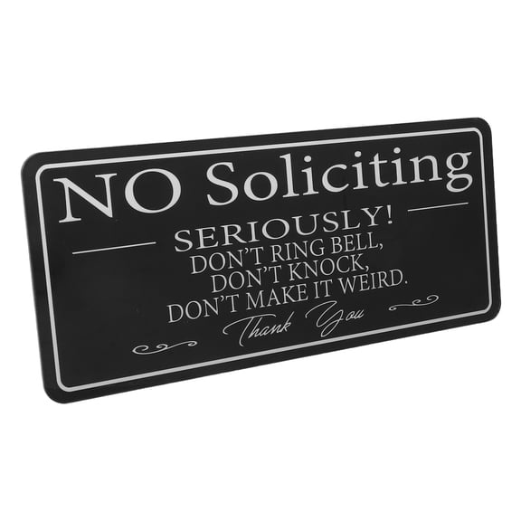 TAILTOSS No Soliciting Wall Sign For Home Use Acrylic Slim Design 1Set