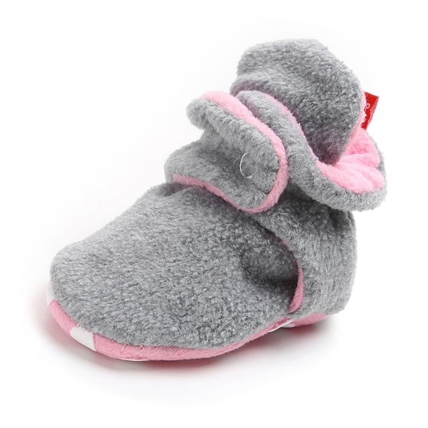 Calcetines para bebés recién nacidos, zapatos para niños y niñas, botines de primeros pasos para niños pequeños, cómodos, de algodón, suaves, antideslizantes, cálidos, zapatos de cuna para bebés Tan Jianjun unisex