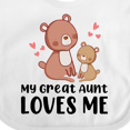 thumbnail image 4 of Inktastic Bears My Great Aunt Loves Me Boys or Girls Baby Bib, 4 of 4