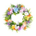 thumbnail image 4 of veasfak Spring Wreath Decorative Garland Round Green Leaves Artificial Flower Wreath, 4 of 9