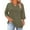 Army Green, variant on Kixjoy 3/4 Length Sleeve Womens Tops Plus Size Casual Crewneck Shirts Loose Fit Business Basic Blouse Fashion Hollow Fall Outfits for Women, Pink 5XL
