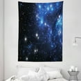 thumbnail image 1 of Constellation Tapestry, Outer Space Star Nebula Astral Cluster Astronomy Theme Galaxy Mystery, Wall Hanging for Bedroom Living Room Dorm Decor, 60W X 80L Inches, Blue Black White, by Ambesonne, 1 of 2