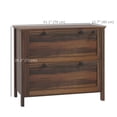 thumbnail image 2 of 2 Drawer Filing Cabinet with Lock, Brown Melamine Particleboard Office Storage Cabinet with Adjustable Rails for Letter, A4, Legal Files, Printer Stand for Home Office & Study, 2 of 7